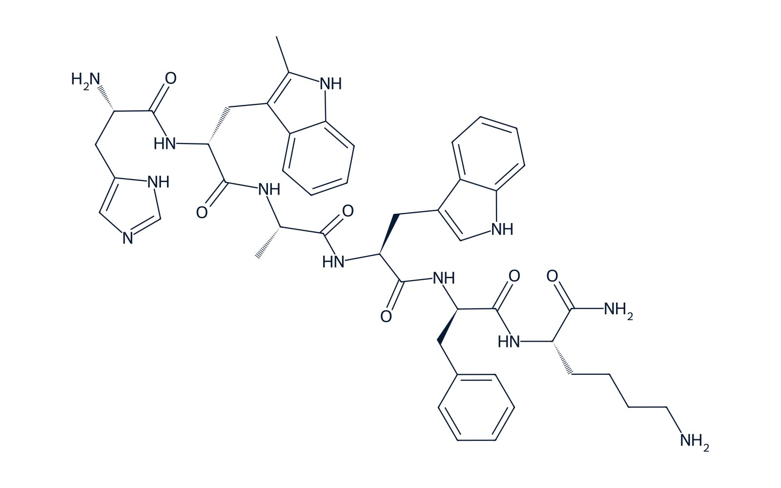 Chemical structure of Hexarelin
