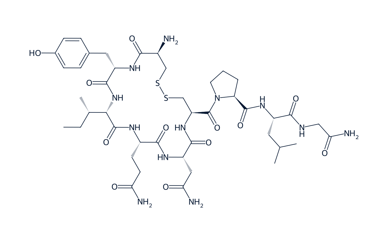 Chemical structure of Oxytocin